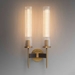 Vallon Channel Glass Double Wall Sconce