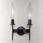 Vallon Channel Glass Double Wall Sconce