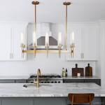 Vallon Channel Glass Linear Chandelier 47"