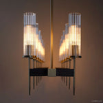 Vallon Channel Glass Linear Chandelier 47"