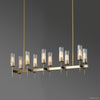 Vallon Channel Glass Linear Chandelier 47"