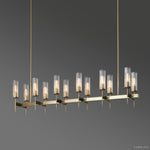 Vallon Channel Glass Linear Chandelier 60"