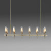 Vallon Channel Glass Linear Chandelier 60"