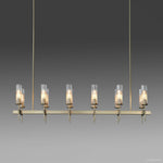 Vallon Channel Glass Linear Chandelier 60"