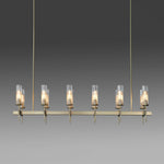 Vallon Channel Glass Linear Chandelier 60"