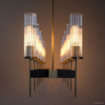 Vallon Channel Glass Linear Chandelier 60"