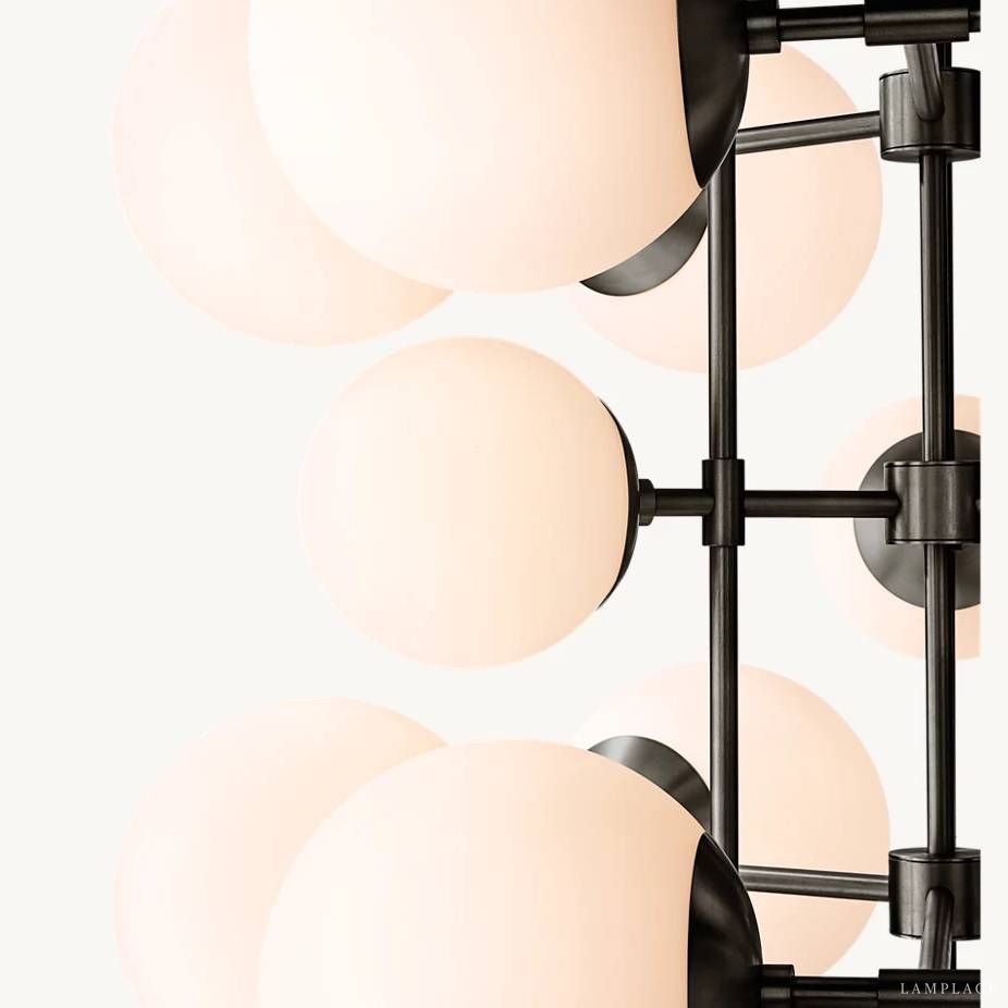 Aurella Globe Float Tall Chandelier 32"