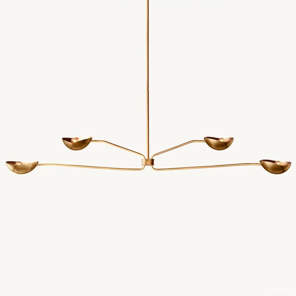 Convessi Sculpted Flow Linear Chandelier 72"