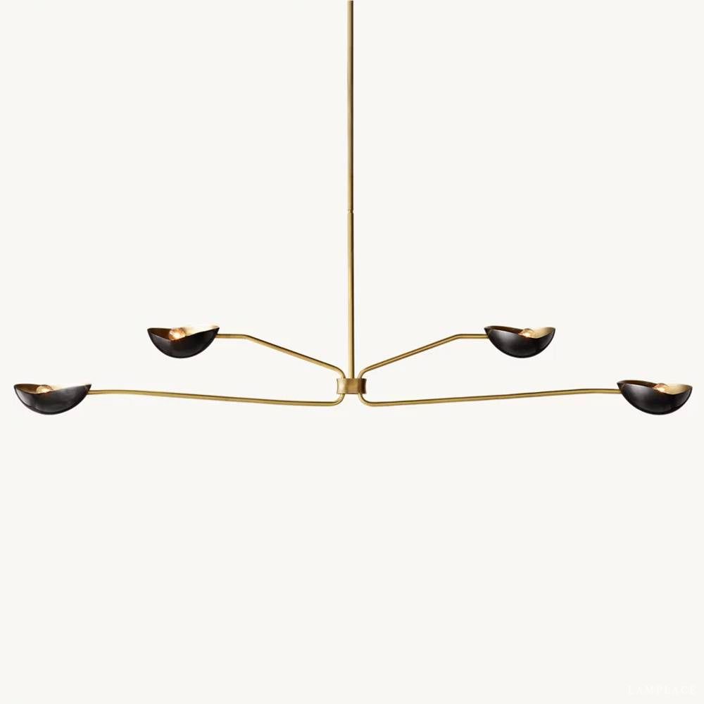 Convessi Sculpted Flow Linear Chandelier 72"