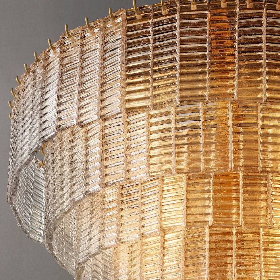 Sirene Draped Glass Oval Chandelier 65"