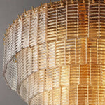 Sirene Draped Glass Round Chandelier 41"