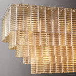 Sirene Draped Glass Rectangle Chandelier 77"