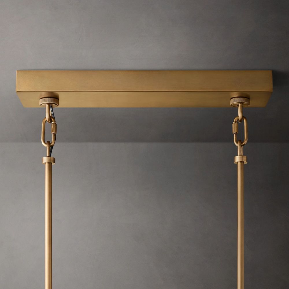 Sirene Draped Glass Rectangle Chandelier 77"