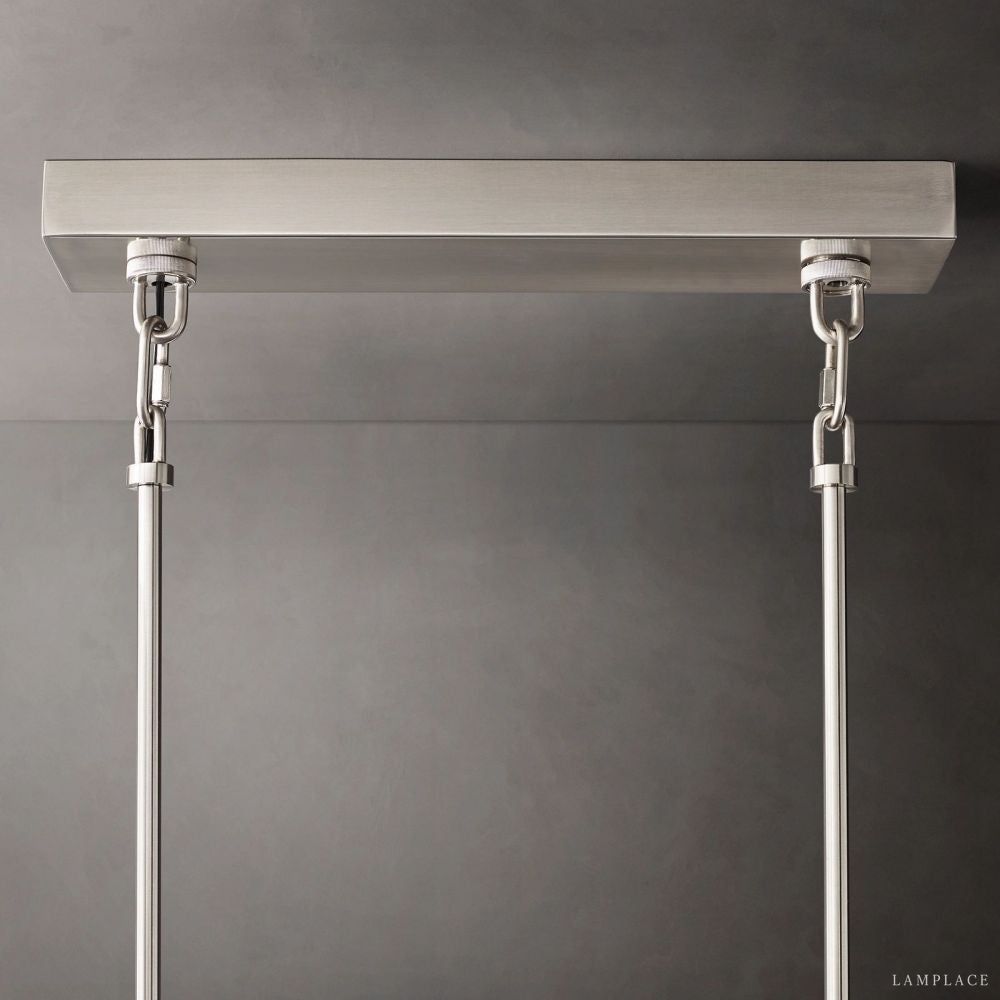 Sirene Draped Glass Rectangle Chandelier 77"