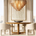Sirene Draped Glass Round Chandelier 41"