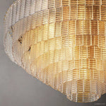 Sirene Draped Glass Oval Chandelier 65"