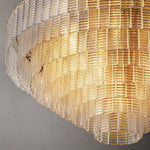 Sirene Draped Glass Oval Chandelier 65"