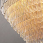 Sirene Draped Glass Round Chandelier 52"