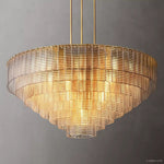 Sirene Draped Glass Round Chandelier 52"
