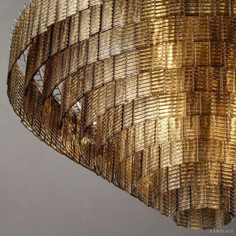 Sirene Draped Glass Round Chandelier 65"