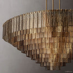 Sirene Draped Glass Round Chandelier 65"