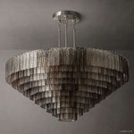 Sirene Draped Glass Round Chandelier 65"