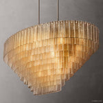 Sirene Draped Glass Oval Chandelier 65"