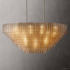 Sirene Draped Glass Oval Chandelier 65"