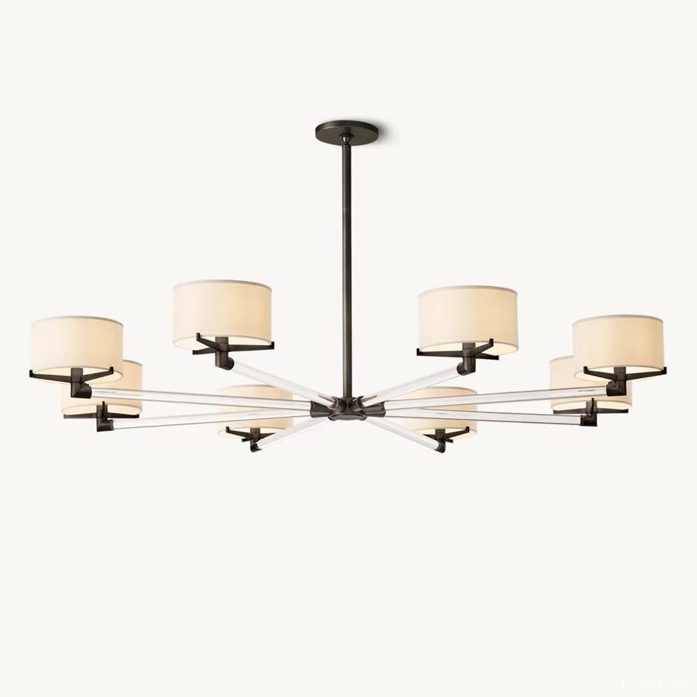 Truman Parallel Contour Round Chandelier 60"