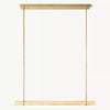 Audubon Sculpt Alabaster Single Bar Linear Chandelier 60"