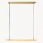 Audubon Sculpt Alabaster Single Bar Linear Chandelier 60"