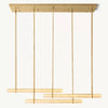 Audubon Sculpt Alabaster Triple Bar Linear Chandelier 60"