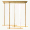 Audubon Sculpt Alabaster Triple Bar Linear Chandelier 72"