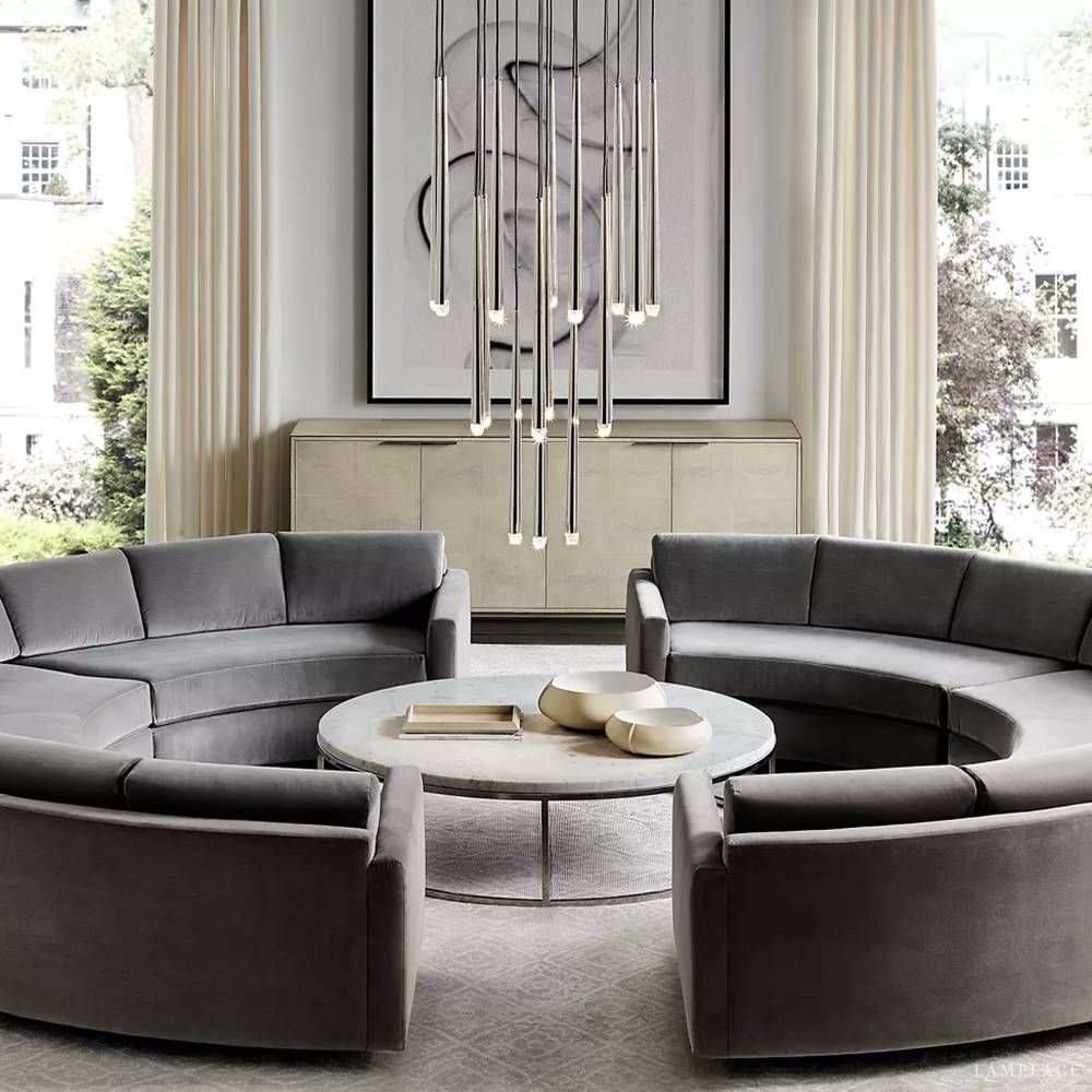 Aquitaine Faceted Cluster Round Chandelier 30"