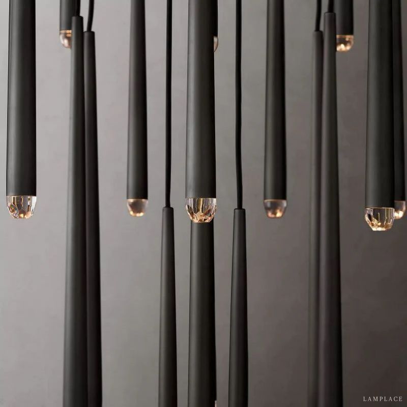 Aquitaine Faceted Cluster Round Chandelier 48"