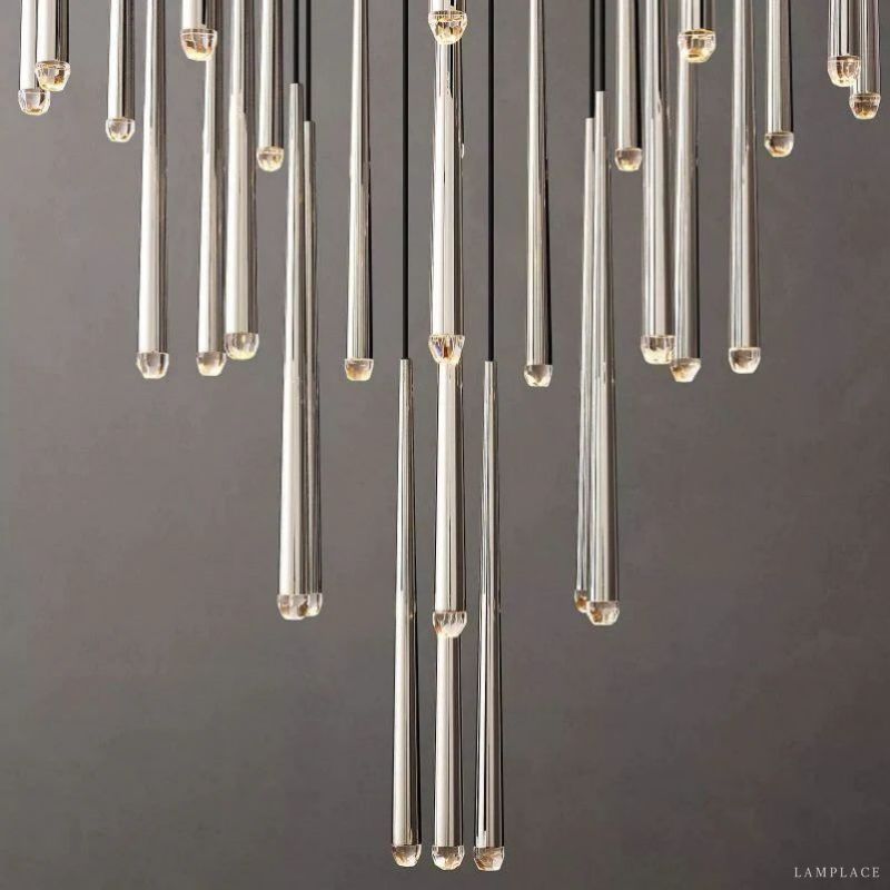 Aquitaine Faceted Cluster Round Chandelier 48"