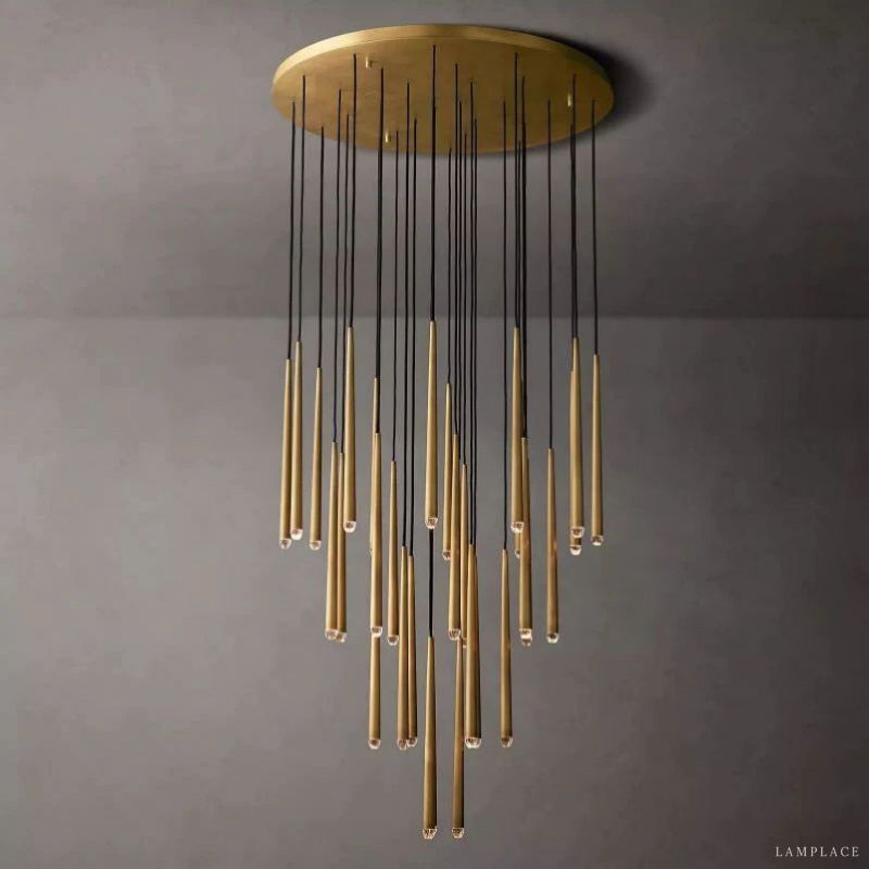 Aquitaine Faceted Cluster Round Chandelier 48"
