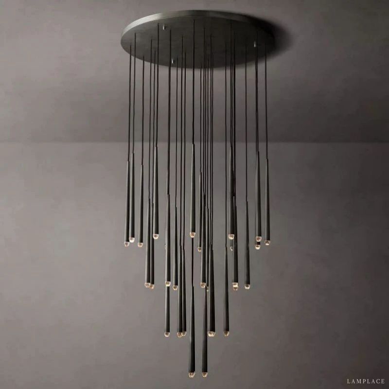 Aquitaine Faceted Cluster Round Chandelier 48"