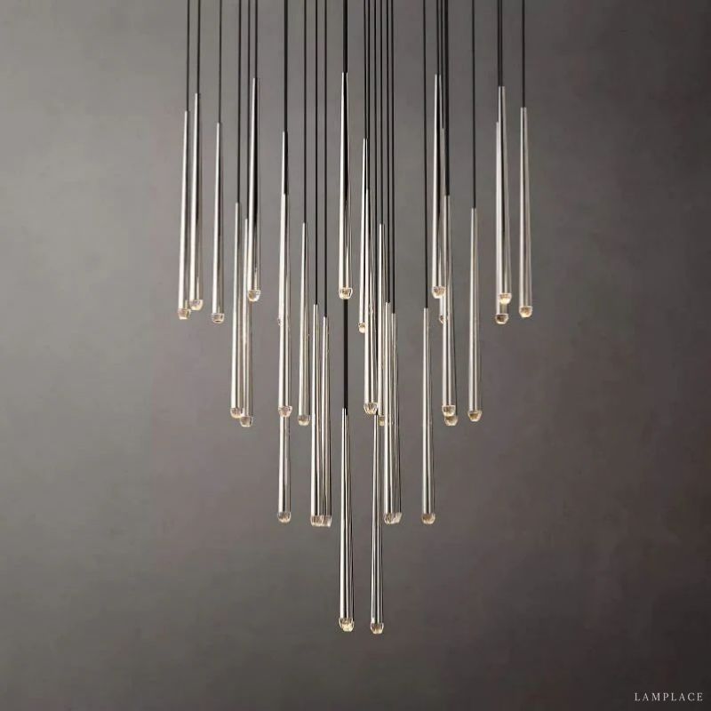 Aquitaine Faceted Cluster Round Chandelier 48"