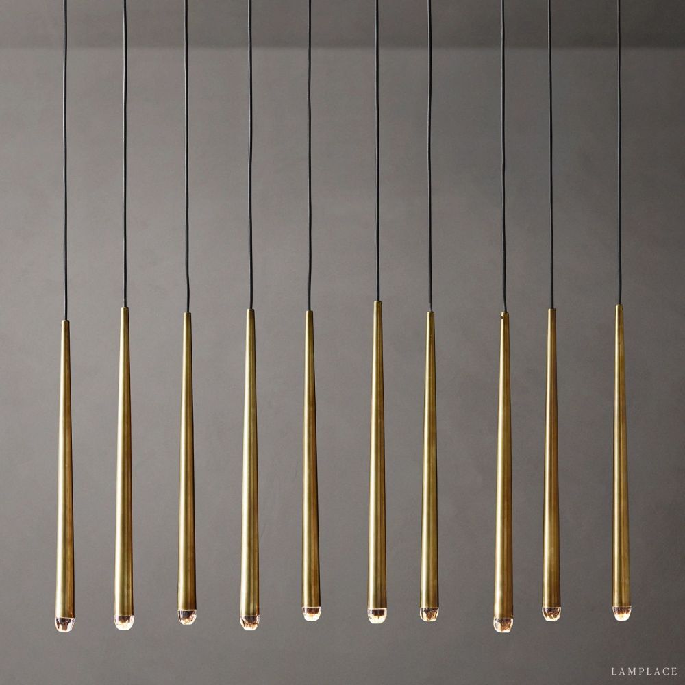 Aquitaine Faceted Cluster Linear Chandelier 48"