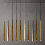 Aquitaine Faceted Cluster Linear Chandelier 48"
