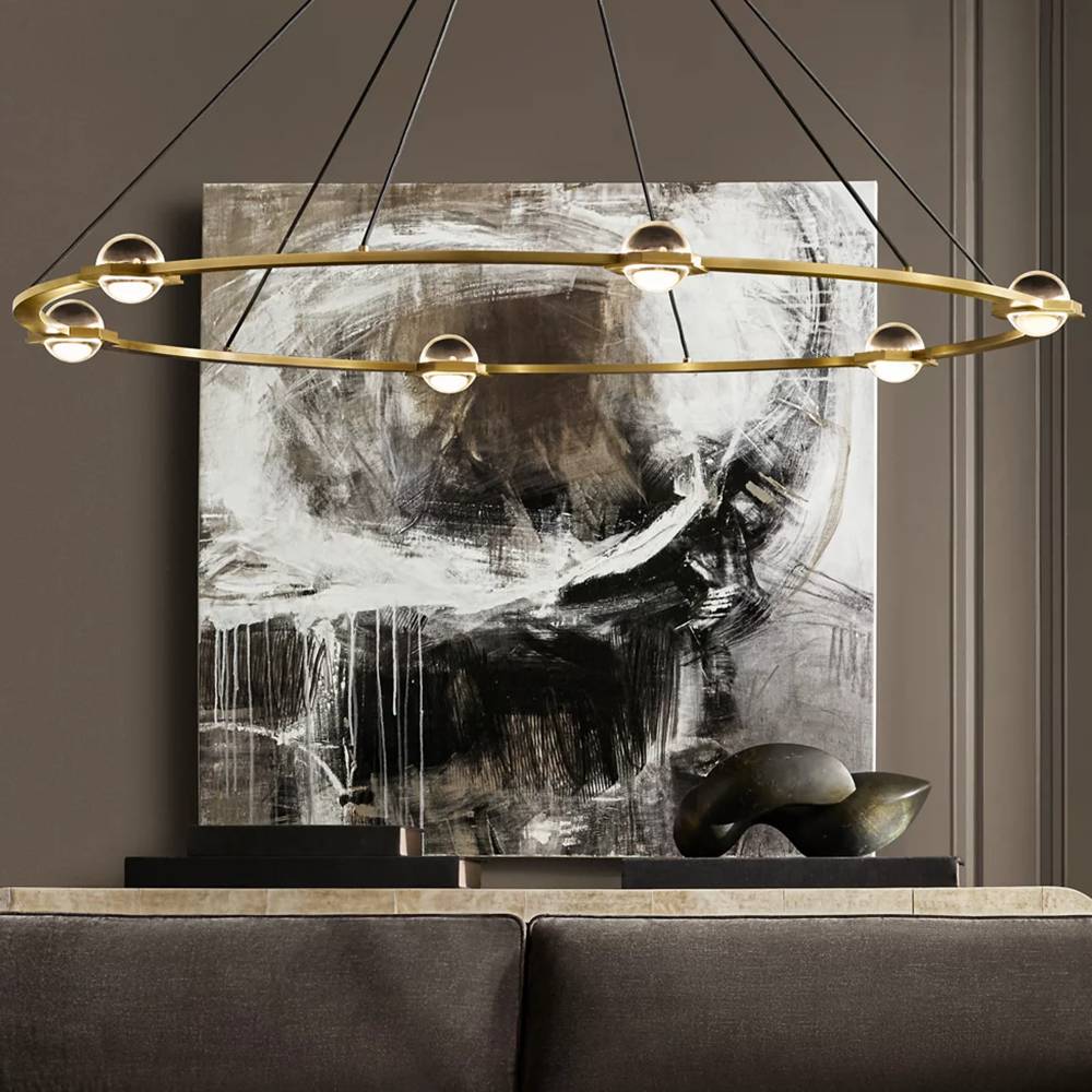 Eclatant Celestial Orbit Two-Tier Round Chandelier 48"