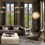 Eclatant Celestial Orbit Two-Tier Round Chandelier 48"