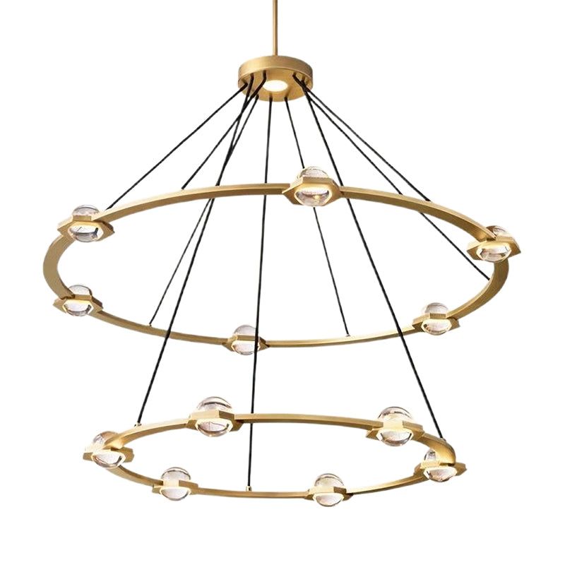 Eclatant Celestial Orbit Two-Tier Round Chandelier 48"