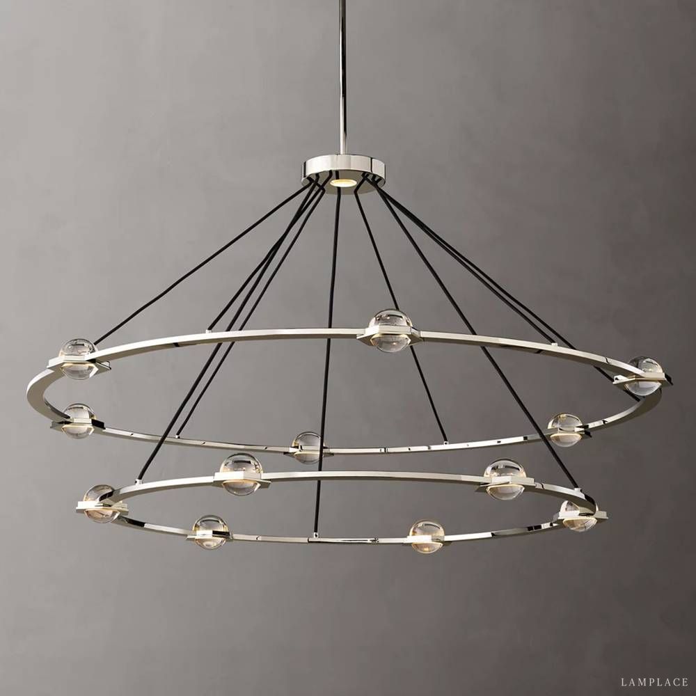 Eclatant Celestial Orbit Two-Tier Round Chandelier 60"