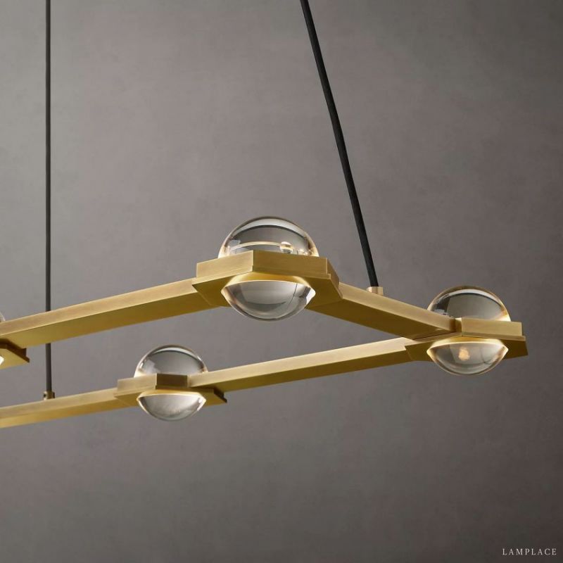 Eclatant Celestial Orbit Rectangular Chandelier 54"