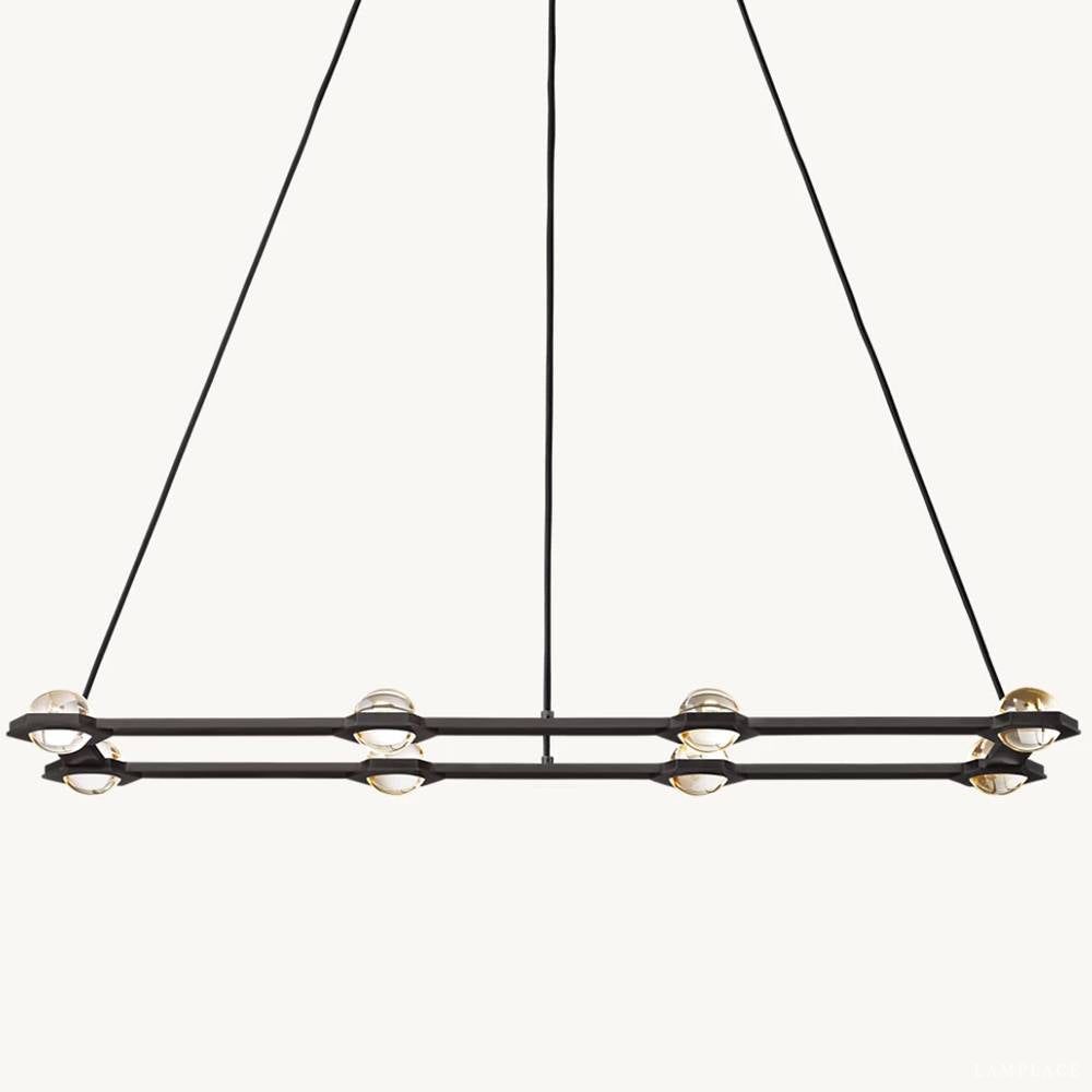 Eclatant Celestial Orbit Rectangular Chandelier 54"