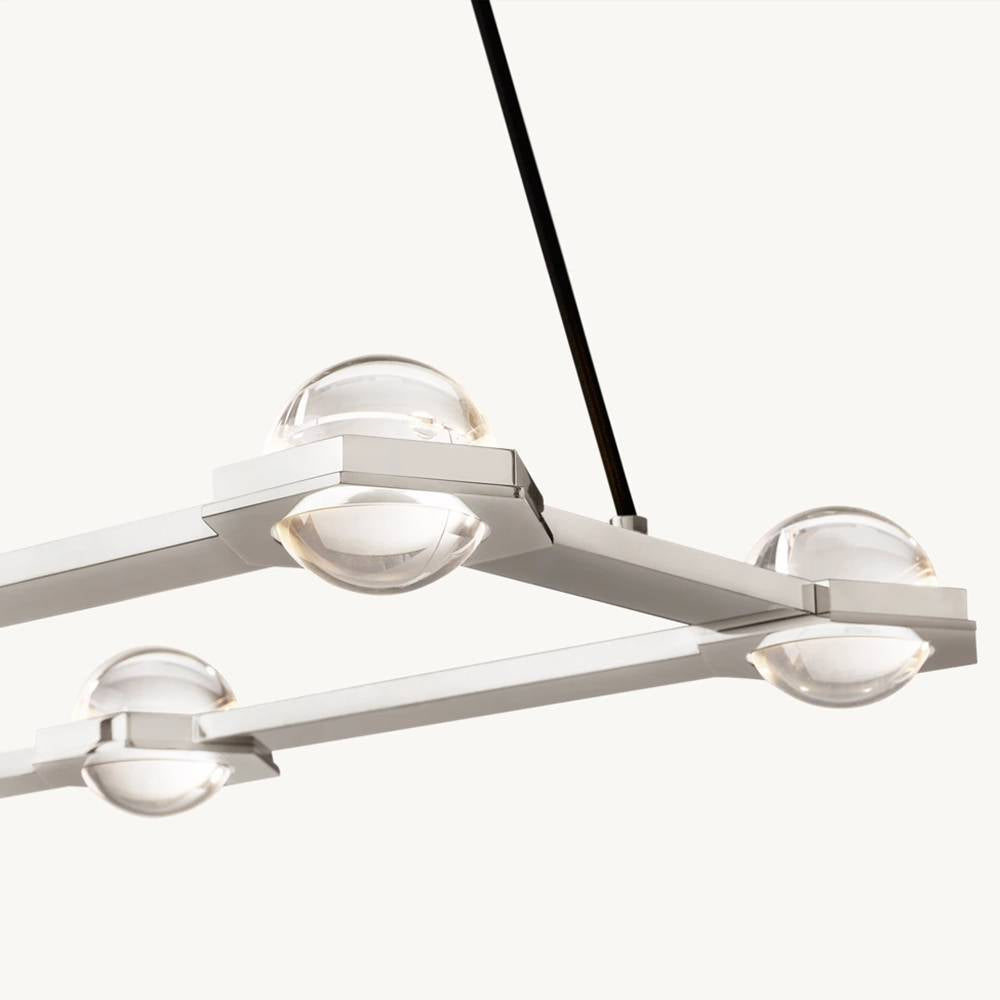 Eclatant Celestial Orbit Rectangular Chandelier 54"