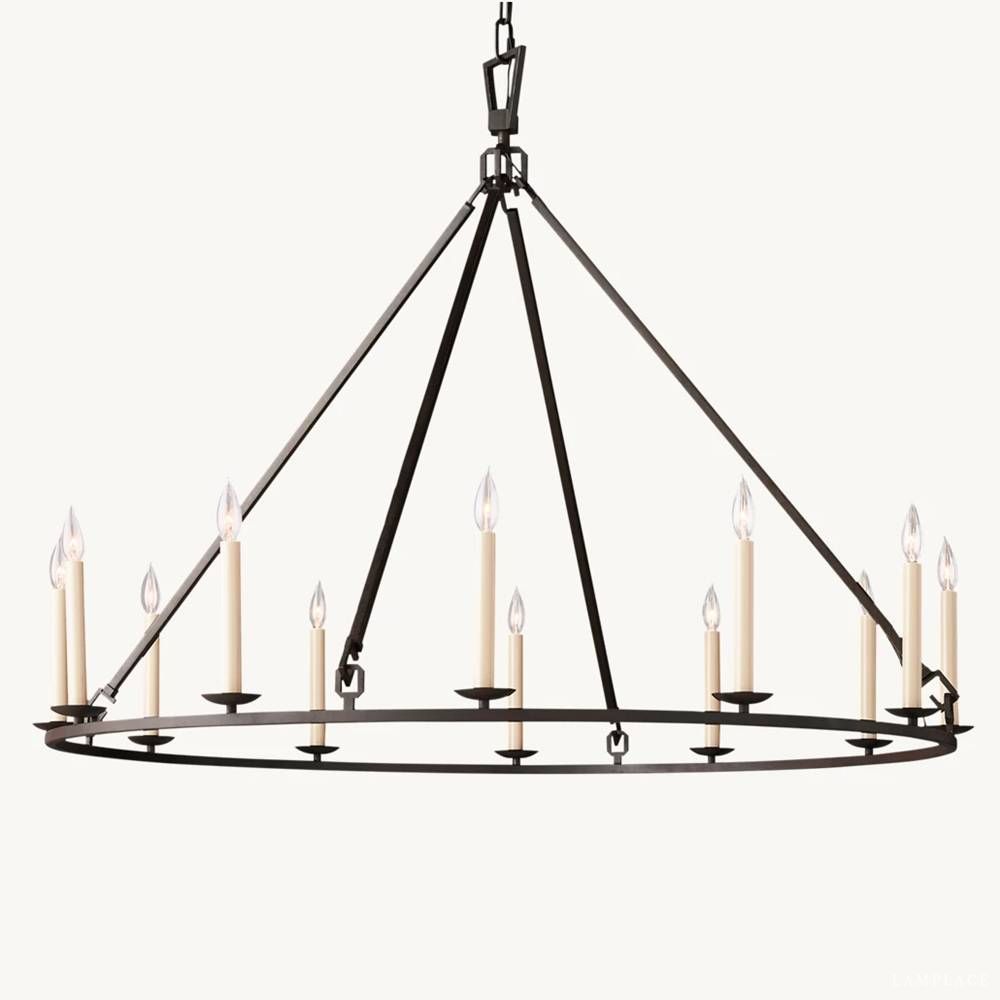 Carrick English Openwork Round Chandelier 50"