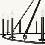 Carrick English Openwork Two-Tier Round Chandelier 62"